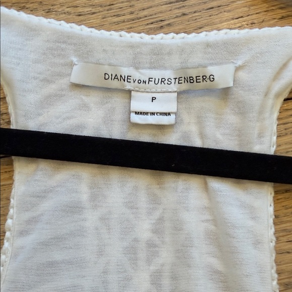 Diane von Furstenberg White Sheer crochet mini dress - Picture 6 of 8